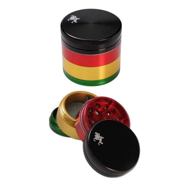 Black Leaf Rasta Alu Grinder 4-tlg. H 48mm Ø 39mm