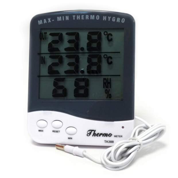 Digitales Premium Min-Max Thermo-/ Hygrometer Weiß